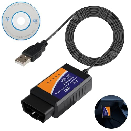 QarulG OBDII Appareil de diagnostic auto OBD2 Adaptateur pour Windows, outil de codage de voiture avec interrupteur CAN (MS/HS) pour véhicules Ford Lincoln Mazda Mercury Series
