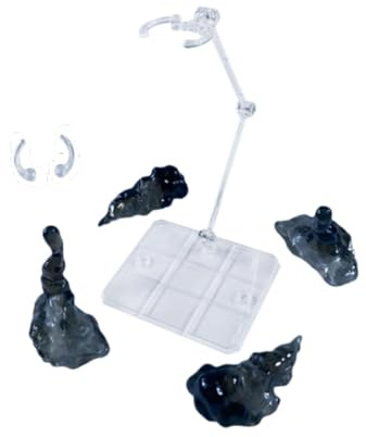 Harilla Modelli Effetto Fumo, Oggetti di Scena Artificiali per Bambole mobili, Accessori creativi Fai da Te per Scene Diorama per mensole del Soggiorno, Nero