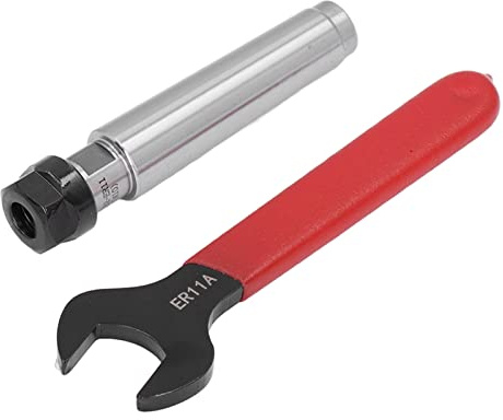Cocoarm Portabrocas Cónico de Acero con Alto Contenido de Carbono ER11 Portabrocas 2 Piezas con Llave Superficie de Alta Concentricidad Templada para Perforación de Fresado de Torno