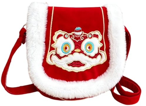 Bolso de mano bordado | Bolso tradicional de felpa rojo para mujer - Bolso de hombro tradicional | Para el hogar Compras Mar al aire libre Vacaciones Viajes Boda Noche Vacaciones Viajes