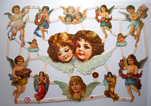 Glanzbilder Engel Liebe Glück EF 7217 Oblate Posiebilder Scrapbook Deko GWI 462