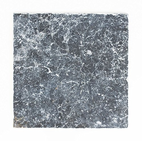 Fliese Marmor Naturstein schwarz Fliese Nero Antique Marble für BODEN WAND BAD WC DUSCHE KÜCHE, Mattengröße: 305x305 = 0,09 qm, Steingröße: 305x305x10 mm - 1 Karton