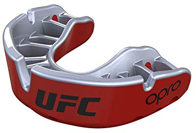 Opro UFC Mouthguard Self-Fit Full Pack Gold - Red Metal/Silver