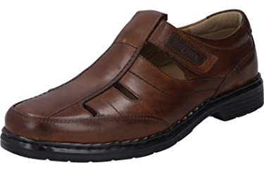 Josef Seibel Homme Chaussures Basses avec Velcro Alastair 08, Extra-Large (K),Semelle Amovible,Marron (Cognac),44 EU / 9.5 UK