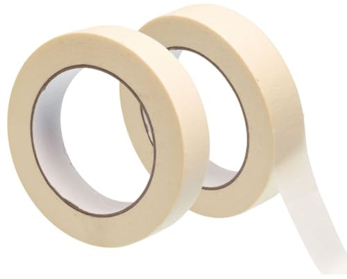 GTSE Masking Tape, 2 Rolls, 1 inch x 55 Yards (164 ft), Multi-Surface Adhesive Painting Tape, Perfect for Painting, Home, Office, School, Art, Crafts, Glass, Vinyl