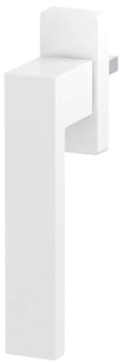 Design Aluminium Fenstergriff Dublin - pulverbeschichtet, Farbe:Weiß RAL 9016 (matt), Stiftlänge:40mm