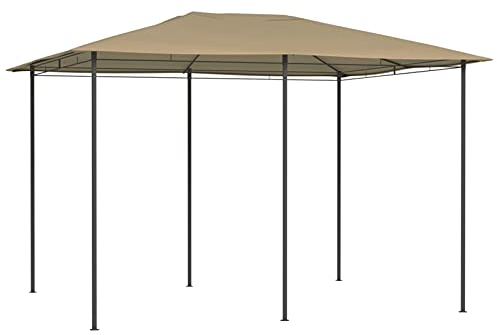 Kstyhome Pavillon, Partyzelt, Gartenpavillon, Zeltgarage, Bierzelt, Weidezelt, Carport, Lagerzelt Winterfest, Garagenzelt, 3x4x2,6 m Taupe 160 g/m²