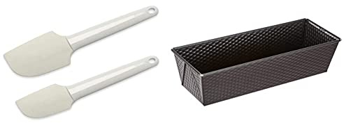 Original Kaiser Classic Teigschaber-Set 2-teilig, Teigschaber mit abnehmbarem Silikon-Aufsatz 24 + 27 cm & Classic Backform Kastenform 30 x 11 x 8 cm, Königskuchenform antihaftbeschichtet