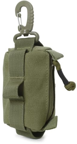 Utility EDC Tasche, Taktische Schlüsselanhänger Geldbörse, Molle Tasche, Kompaktes Zubehör mit Karabiner für Sport Wandern Camping