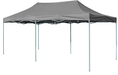 Camerina Pop-Up-Partyzelt Faltbar 3x6 m Anthrazit Pavillon Dach 3x6 Ersatzdach Wasserdicht Pavillon