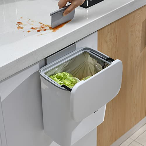 RELOVE Abfalleimer mit Aschenbecher, 30L Standaschenbecher aus Edelstahl mit Inneneimer, Aschenbecher, Standmülleimer, Outdoor, Büro, Hotel und Garten (Grau2PC)