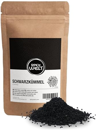 Spicy Welt Graines de Nigelle (500g) – Cumin Noir Entier | Pour Pain Naan, Salades, Fromage & Cuisine Orientale | Saveur Poivrée & Croquante | 100% Naturel, Sans Additifs