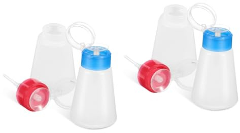 Healeved 4pièces Flacon Distributeur Pousseur Pour Démaquillant Et Liquides Cosmétiques Flacon Pompes Étanches Pour Voyage Et Usage Quotidien