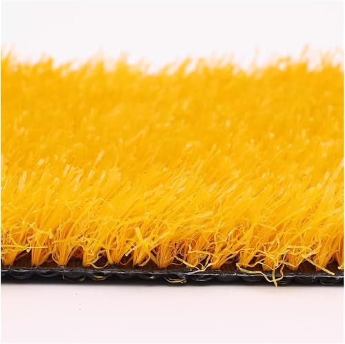 HynJGih Synthetic Artificial Grass Turf Artificial Grass Turf, Anti-shedding 0.98in Thick Turf Rug Mat Cuttable Balcony Decorative Fake Grass Carpet Natural and Realistic Looking Garden Lawn(Orange,19