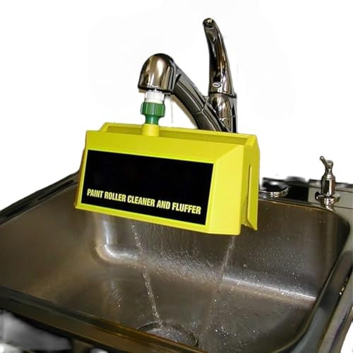 Aloka Olivia Yang Herramienta de centrifugado limpiador de rodillos de pintura: limpia un rodillo de pintura en segundos, rodillo giratorio universal para rodillos de pintura pequeños y anchos y