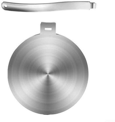 FACULX Plaque adaptateur à induction pour plaque de cuisson, plaque convertisseur de plaque à induction, plaque diffuseur de chaleur en acier inoxydable avec poignée amovible (20 cm)