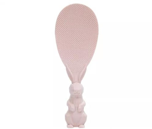 Cuillère à riz, cuillère de service de riz de cuisine cuillère à riz spatule à riz domestique cuillère de service en plastique(Pink)