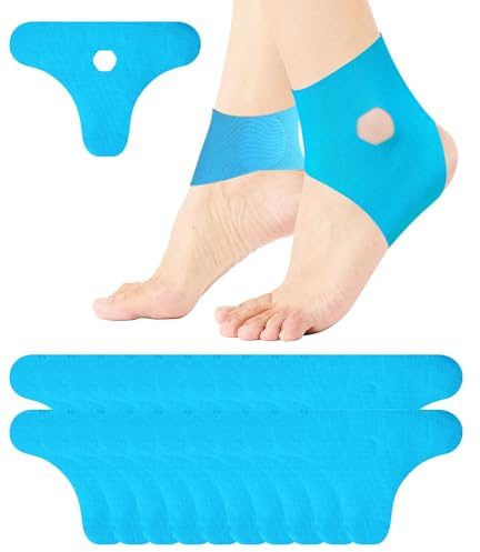 Precut Lot de 20 bandes de kinésiologie pour cheville - Doux pour la peau et parfait - Bande de kinésiologie élastique imperméable