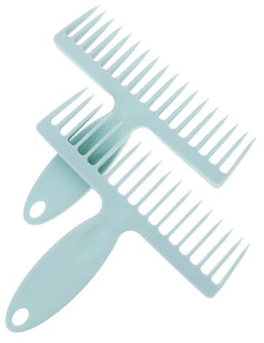 Peine de Eliminación Portátil Pp Azul, 2 Piezas, para Limpieza | Diseño de Dientes para Retirar Cabello y Pelusa, Agarre Cómodo, Formato Práctico, Uso Manual en Tareas Domésticas