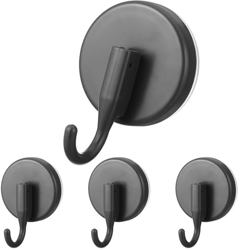 FIXOSHEE 4 piezas Ganchos Ventosa Succión Resistentes sin Taladro para Baño y Cocina de Colgadores Grises para Toallas Jabones y Esponjas Soporte Fuerte para Paredes de Ducha