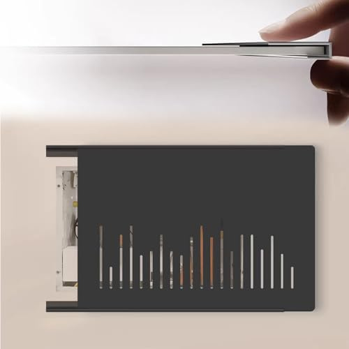 Cache compteur electrique Cache-Panneau Électrique Décoratif Ultra-Fin, Couvercle Coulissant Autocollant pour Armoire de Boîte Fusibles, Tableau de Distribution 40-70 cm(Style G,22x18in/55x45cm)