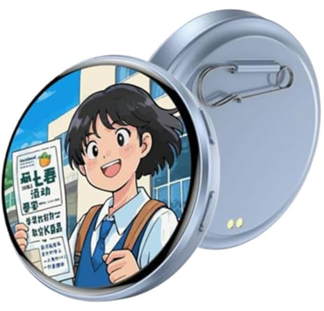 Electrónica - Pantalla Táctil IPS Vestible,Pin LED Digital con Pantalla | para Viajes Diarios, Vacaciones, Cosplay, Eventos, Coleccionistas, Adolescentes y Adultos