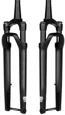 FKXSXAZ Forcella Ammortizzata per Bici da Strada 700C Gravel, Escursione 50 mm, Perno Passante 100 * 12 mm, Blocco Manuale, Freno a Disco Anteriore