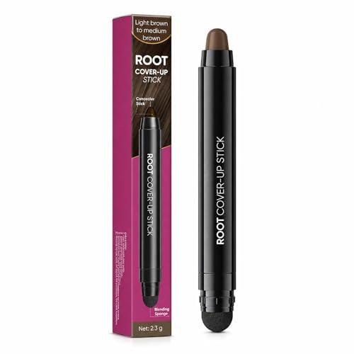 Medium Brown Hair Root Cover Stick, Waterproof Grey Coverage Touch-Up Pen
