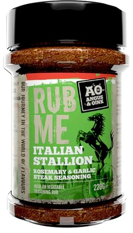 Angus & Oink | Italian Stallion BBQ Seasoning Rub | Inspired by Northern Italian Flavours | Perfect for Steak, Lamb & Pizza | 220g