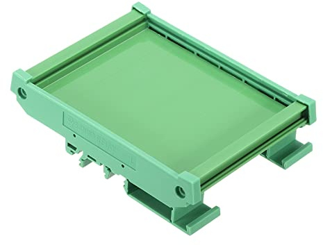 sourcing map PCB DIN-Schienen-Montage-Träger, Leiterplatten-Montagehalter, 100 x 80 mm, Grün
