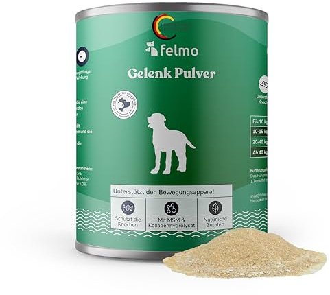 FELMO Gelenk Pulver für Hunde (200g) Unterstützt den Bewegungsapparat | Getreide, und zuckerfrei