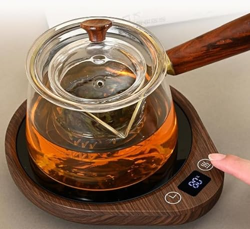 Tassenwärmer, Upgrade Kaffeewärmer für den Schreibtisch mit 3 Temperatureinstellungen, Elektrischer Kaffeetassenwärmer mit Timer & 4H Auto Shut Off für Keep Best Flavor for Cocoa, Tea, Water, Milk