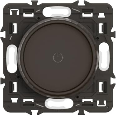 LEGRAND - Interrupteur Variateur rotatif - toutes lampes dimmables jusqu'à 200W - Commande d'Eclairage Complète - Prêt à Installer - Noir