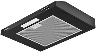 CIARRA Hotte aspirante murale noire de 600 mm avec un filtre en aluminium