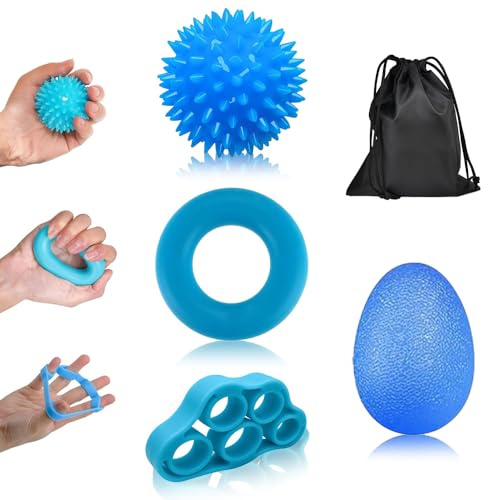 Abiemuce Fingertrainer, Handtrainer, Arthritis Hand Ball, Igelball Weich Gummi Knetball, Fingerstretcher, für Hände Therapie, Arthrose Training, Griffstärkung, Lindert Stress,Angstlinderung