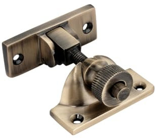 Solid Brass Brighton Victorian Brass/Chrome SASH Screw Down Wedge Window Frame Twist Locks/Catches Fastener (Antique Brass)