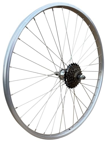 Baldys 6 Speed 20 Silver Alloy Rear Sealed Bearing Bicycle Wheel