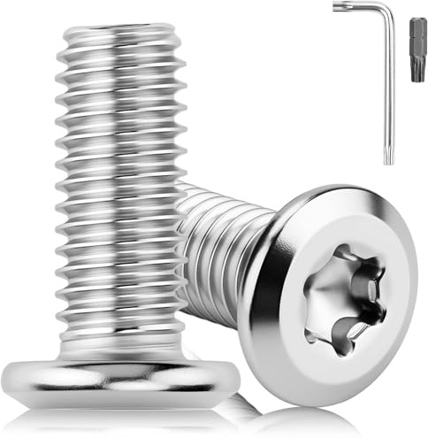 qjuwhua 50 stycken M4 x 10 mm skruvar platt huvudskruvar 304 rostfritt stål A2 V2A Torx skruvar gängskruvar helgängade med torxnyckel och skruvmejsel för montering underhåll