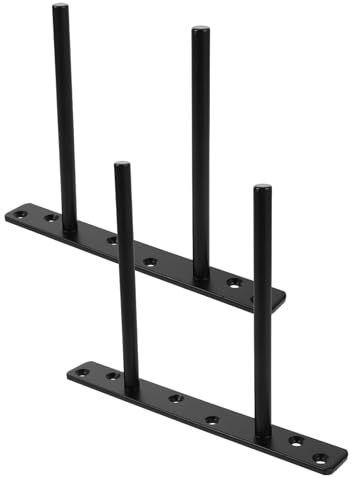 ELAYARD 2 Pièces Fixations Invisibles pour Étagères Flottantes Noires Supports Muraux Robustes Métal Dissimulés Lot pour Cuisine et Bureau Charges Lourdes