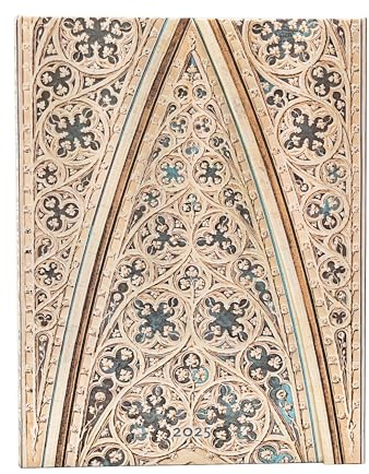 Paperblanks Calendario 12 mesi 2025, a volta della Cattedrale di Milano, Ultra, Verticale, con busta