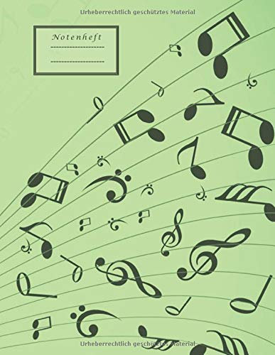 Notenheft: Notenheft zum Selberschreiben/Notenheft blanko/ Notizbuch für Lehrer Musiker und Komponisten/ 80 Seiten /Blanko Notenpapier Manuskript /Piano /Gitarre/ Violine/ Keyboard / DIN A4/Soft Cover