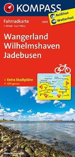 KOMPASS Fahrradkarte Wangerland, Wilhelmshaven, Jadebusen: Fahrradkarte. GPS-genau. 1:70000 (KOMPASS-Fahrradkarten Deutschland, Band 3005)