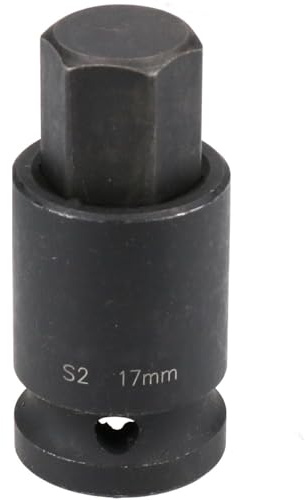 AB Tools M17 x 55mm 1/2” Drive Short Impact Impacted Allen Hex Key Socket