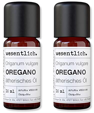 wesentlich. Oregano Öl - ätherisches Öl - 100% naturrein (Glasflasche) - u.a. für Duftlampe und Diffuser (2x10ml)