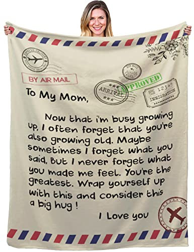 Geschenke für Mutter, Mutter, Geburtstagsgeschenke von Tochter und Sohn, Geburtstagsgeschenke für Mutter, Geschenke zum 40., 50., 60. Geburtstag für Frauen, weicher Überwurf, 127x152.4 cm