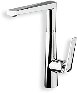 Sagittarius One 44S1 Rubinetto da Cucina | Miscelatore Girevole 360° in Ottone Cromato | Rubinetto con Cartuccia in Ceramica | Design Moderno per Sistemi a Bassa Pressione