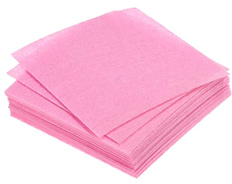 PATIKIL 21 Stück Weiche Filzblätter Selbstklebende Stoff Bastel Blätter Filzbasteln Rosa 4 Zoll x 4 Zoll für DIY Hobby Dekoration