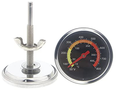 Backofen-Thermometer, Edelstahl-Räucherofen-Thermometer Fleisch-Thermometer BBQ-Temperaturanzeige Lebensmittel-Grill-Thermometer 10 ℃ ~ 400 ℃ Grill-Temperaturfühler-Zifferblatt-Temperaturmesser