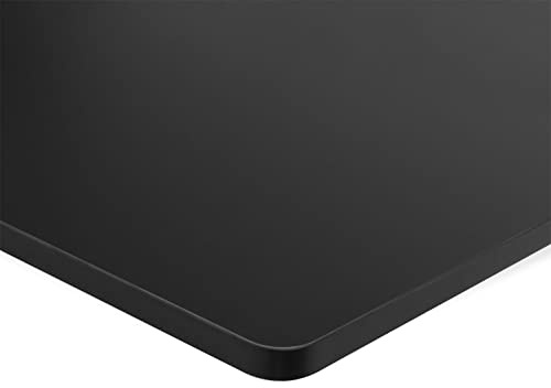 ESMART TPL-168B MDF-Schreibtischplatte | 160 × 80 × 2,5 cm, Schwarz, kratzfest, PVC-beschichtet, pflegeleicht, belastbar bis 120 kg, für Büro- und Computertische