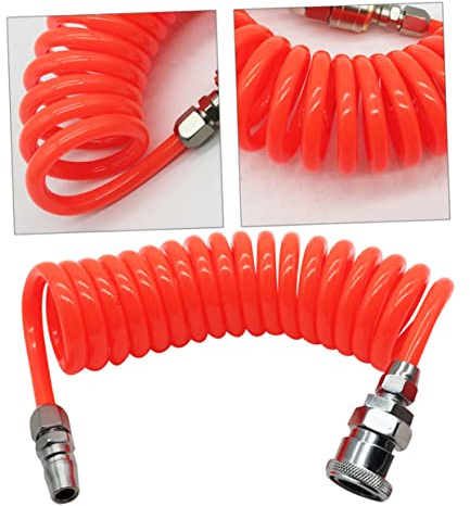 Pu Rückholschlauch 8mm X 5mm für Kompressor und Druckluftwerkzeuge | Rot, Leicht und Reibungsarm, Geeignet für Wasser und Korrosives Öl Zufällige Farbe